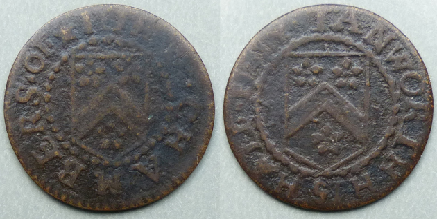 Tanworth-in-Arden, John Chambers halfpenny token